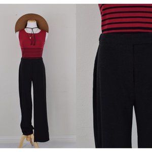 Vintage 90s Black Mid Rise Trousers size 6 | 28 waist‎